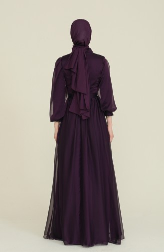 Lila Hijab-Abendkleider 0056-01