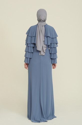 Indigo Hijab Evening Dress 0206-01