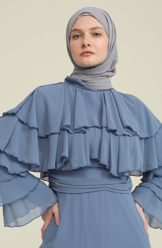 Habillé Hijab Indigo 0206-01