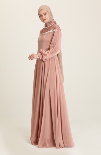 Copper Hijab Evening Dress 0415-01