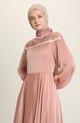 Copper Hijab Evening Dress 0415-01