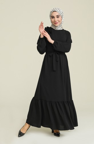 Black Hijab Dress 8207-03