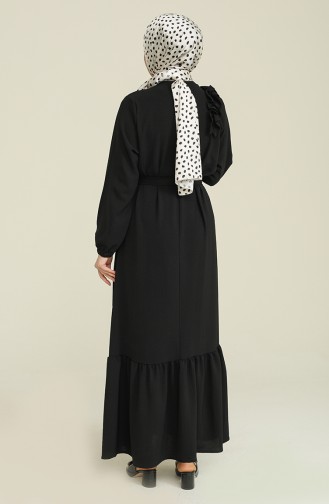 Black Hijab Dress 8207-03