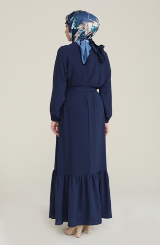 Robe Hijab Bleu Marine 8207.Lacivert