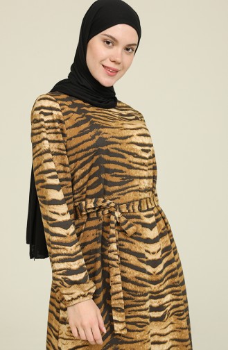 Brown Hijab Dress 1465-01