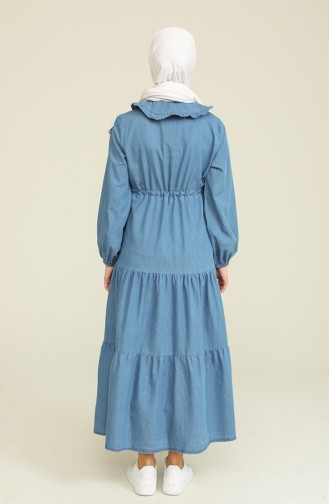 Denim Blue Hijab Dress 8246-01