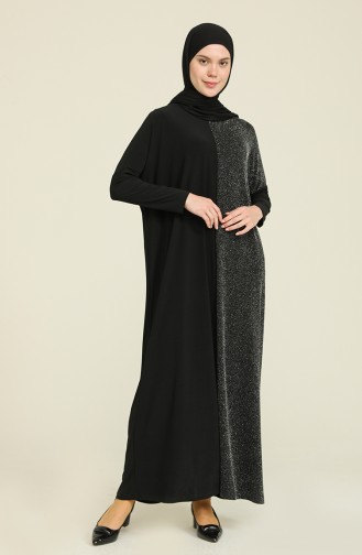 Silver Gray Hijab Dress 5501-01