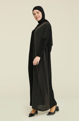 Gold Hijab Dress 5501-02