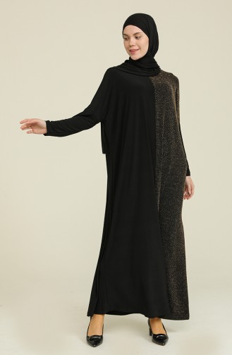 Gold Hijab Dress 5501-02