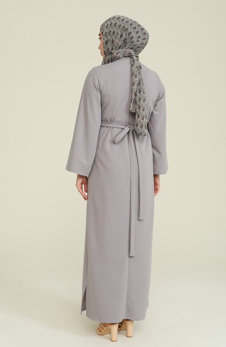 Gray Hijab Dress 8004-01