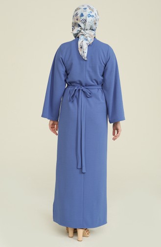 Indigo Hijab Dress 8004-03