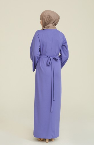 Violett Hijab Kleider 8004-04