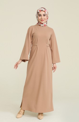 فستان عسلي 8004-05