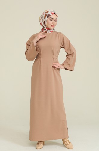 فستان عسلي 8004-05
