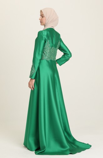 Grün Hijab-Abendkleider 11899