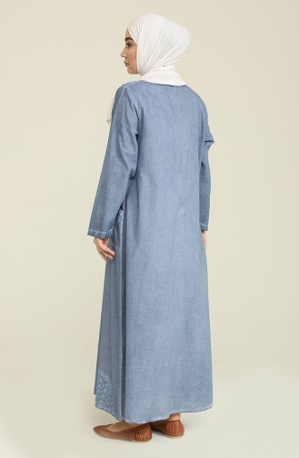 Ice Blue Abaya 7070-05