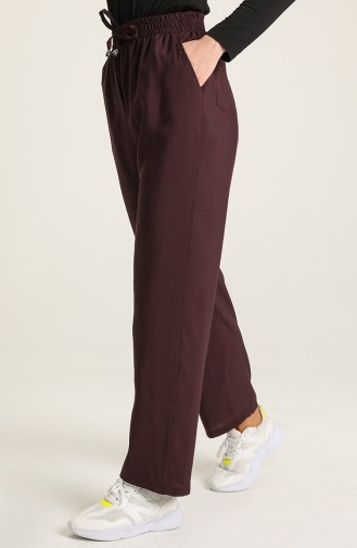 Dark Claret Red Pants 6109-15