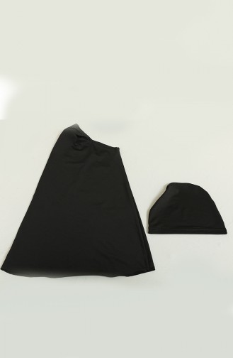 Black Swimsuit Hijab 22649-02