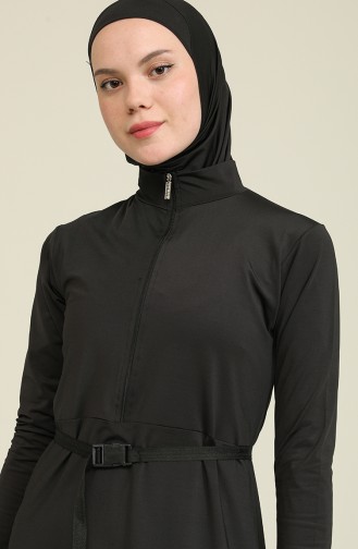 Schwarz Hijab Badeanzug 22661-01