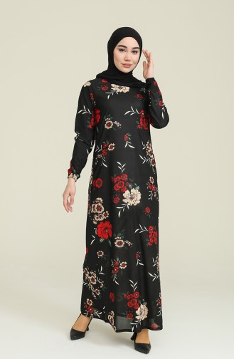 Claret Red Hijab Dress 1773-04