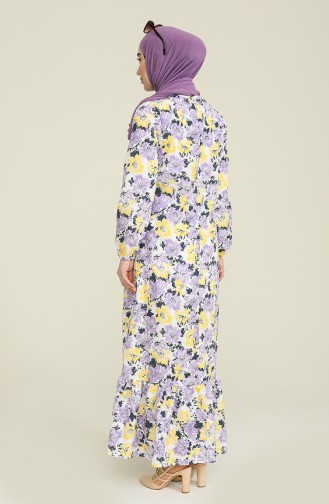 Lila Hijab Kleider 15036-03
