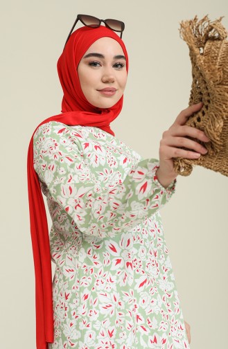 Minzengrün Hijab Kleider 15039-02