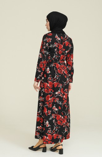 Red Hijab Dress 60224-02