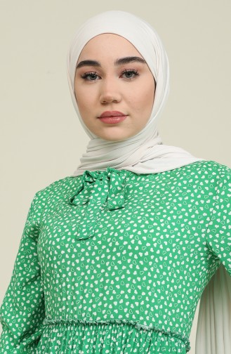 Grün Hijab Kleider 60237-01