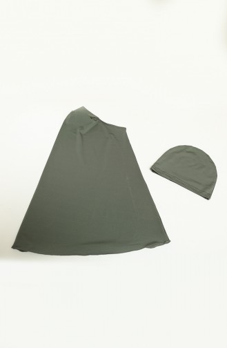 Khaki Hijab Badeanzug 22642-02