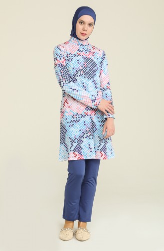 Indigo Hijab Badeanzug 22652-01