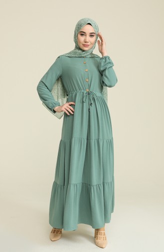 Green Almond Hijab Dress 0007-05