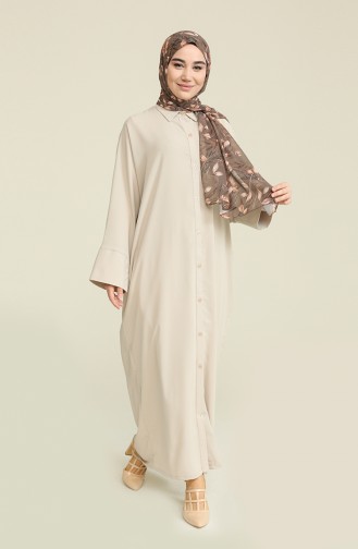 Beige Hijab Dress 1009-01