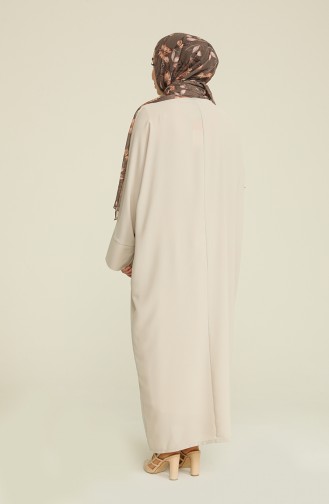 Beige Hijab Dress 1009-01
