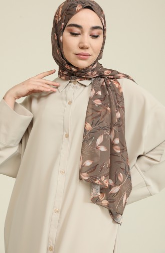Beige Hijab Kleider 1009-01