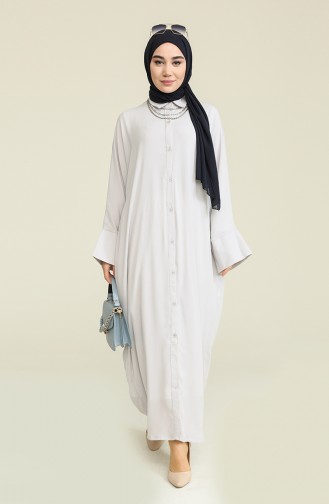 Grau Hijab Kleider 1009-02
