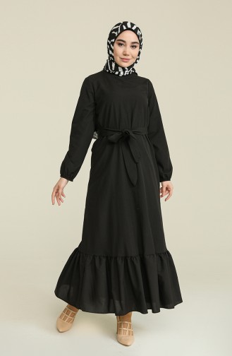 Black Hijab Dress 15040-01