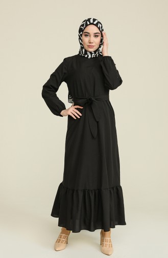 Black Hijab Dress 15040-01