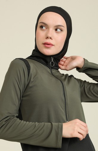 Khaki Hijab Badeanzug 2217-02