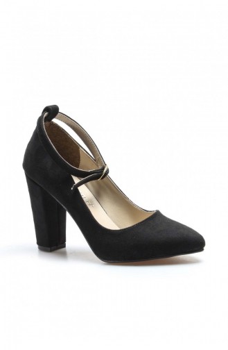  High-Heel Shoes 961ZA552.Siyah Süet