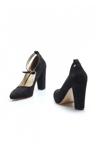  High-Heel Shoes 961ZA552.Siyah Süet