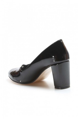  High-Heel Shoes 961ZA556.Siyah Rugan