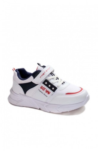Unisex Çocuk Sneaker Ayakkabı 991Xa1226 Beyaz Lacivert Kırmızı