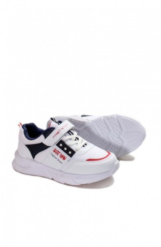 Unisex Çocuk Sneaker Ayakkabı 991Xa1226 Beyaz Lacivert Kırmızı