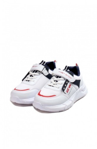 Unisex Çocuk Sneaker Ayakkabı 991Xa1226 Beyaz Lacivert Kırmızı