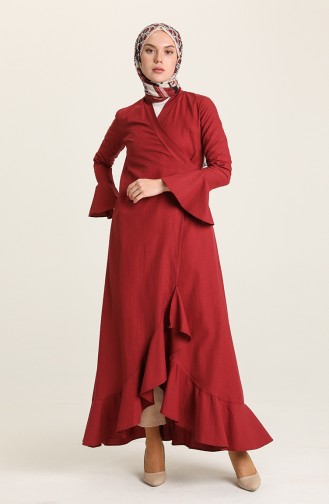 Claret Red Abaya 7293-18