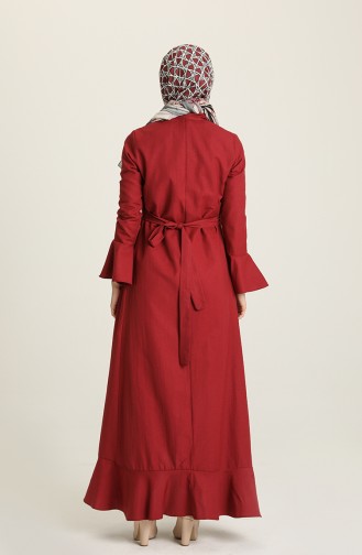 Claret red Abaya 7293-18