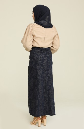 Navy Blue Skirt 9074A-01