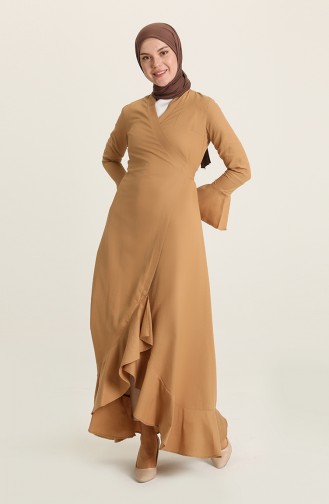 Dark Beige Abaya 7293-07