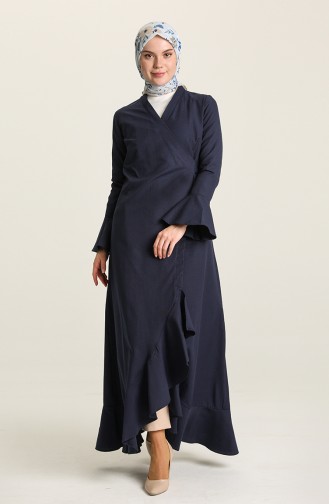 Navy Blue Abaya 7293-17