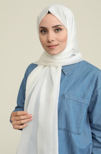 Jan Jan Şifon Şal 7586-03 Ekru